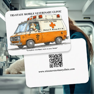 Mobile Veterinarian Clinic Business Card