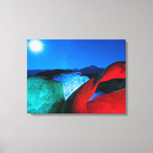 Mobius Arch & Rocks   Alabama Hills, California Canvas Print