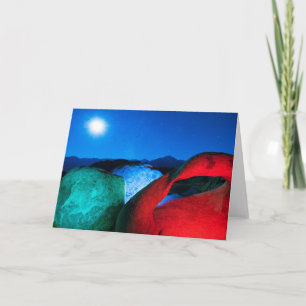 Mobius Arch & Rocks   Alabama Hills, California Card