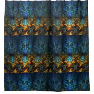 Mobius Flame Tiled Shower Curtain