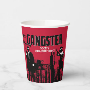 Mobster Birthday, Custom Paper Cup