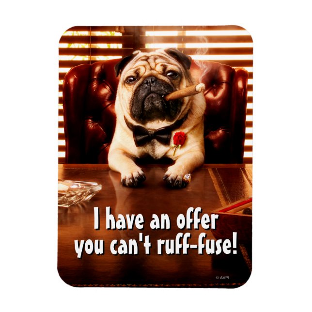 Mobster Dog Magnet (Vertical)