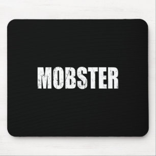 Mobster Halloween Costume Funny Cute Distressed  Mouse Pad