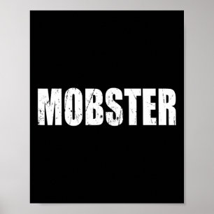 Mobster Halloween Costume Funny Cute Distressed  Poster