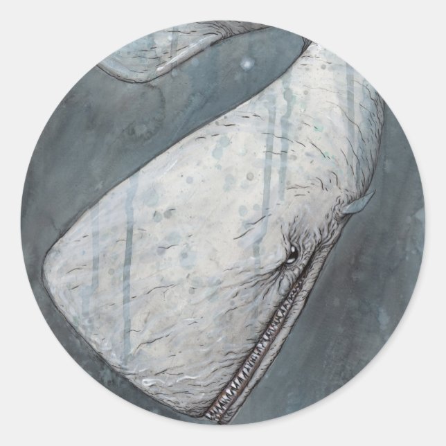 Moby Dick Classic Round Sticker (Front)