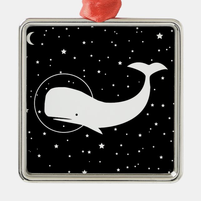 MOBY IN SPACE METAL TREE DECORATION (Front)