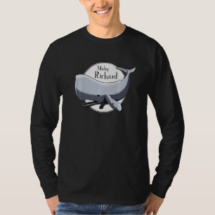Moby Richard White Whale Literature Pun T-Shirt