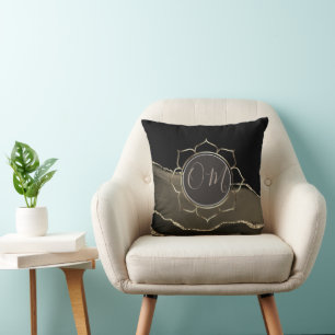 Mocha Agate Glittery OM  Cushion