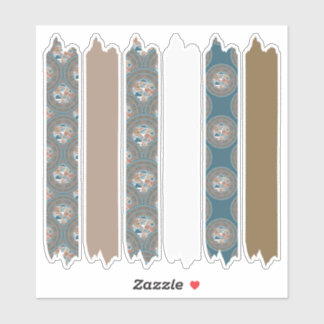 Mocha and Teal Dot Mandala Patterns Washi Tape