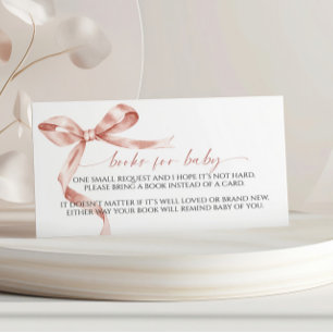 Mocha Bow Book for Baby Enclosure Card