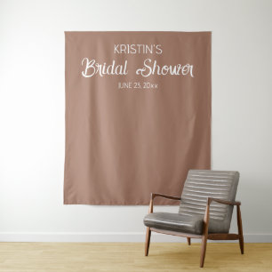 Mocha Bridal Shower Photo Backdrop Tapestry
