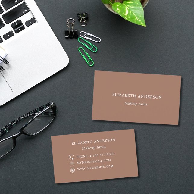 Mocha brown business card (Creator Uploaded)