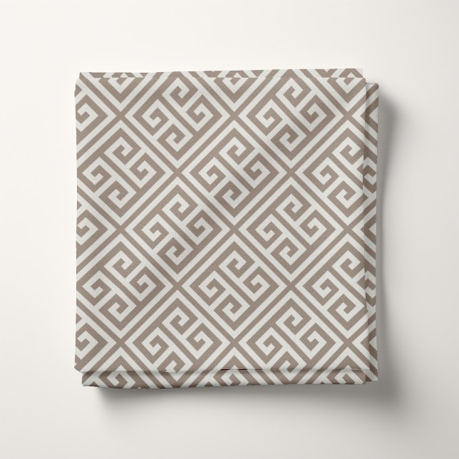 Mocha Brown Greek Key Fabric (Creator Uploaded)