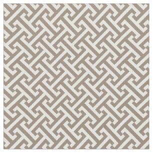 Mocha Brown Greek Key Pattern Fabric