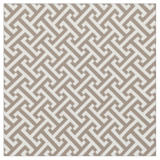 Mocha Brown Greek Key Pattern Fabric