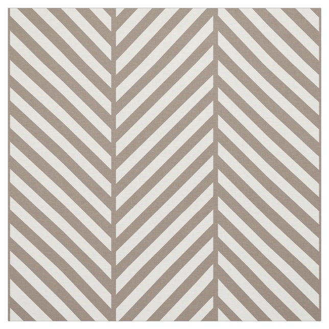 Mocha Brown Herringbone Large Scale Fabric (Swatch)