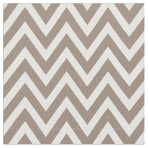 Mocha Brown Modern Chevron Stripes Fabric