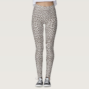 Mocha Brown Soft Animal Print Women's Leggings