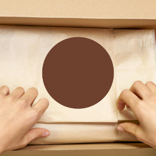 Mocha Brown Solid Colour   Classic   Elegant Classic Round Sticker