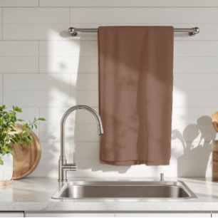 Mocha Brown Solid Colour   Classic   Elegant Tea Towel
