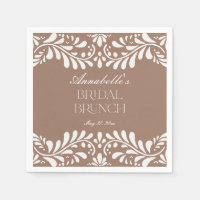 Mocha Brown Talavera Tile Fiesta Bridal Brunch