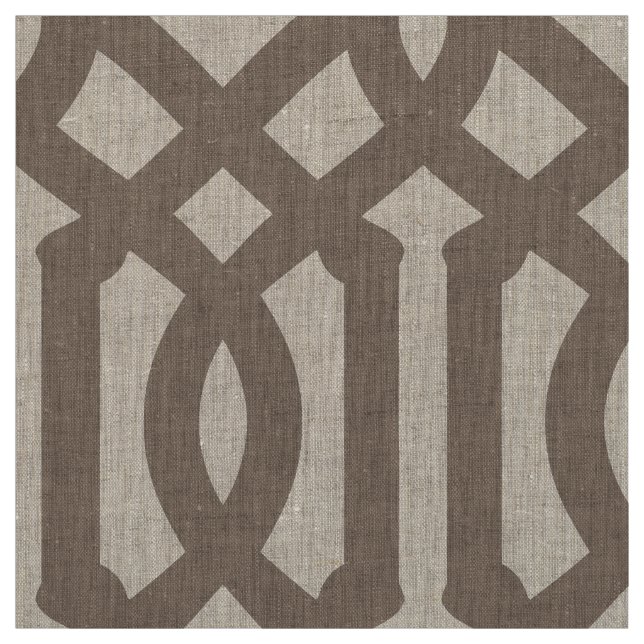 Mocha Brown Trellis Large Scale Fabric (Swatch)