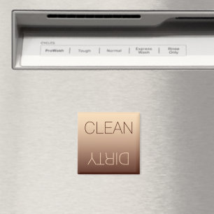 Mocha Coffee & Cream Clean Dirty Dishwasher Magnet