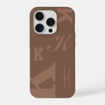 Mocha Custom Initial, Choose Your Letter Monogram