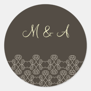 mocha damask stickers
