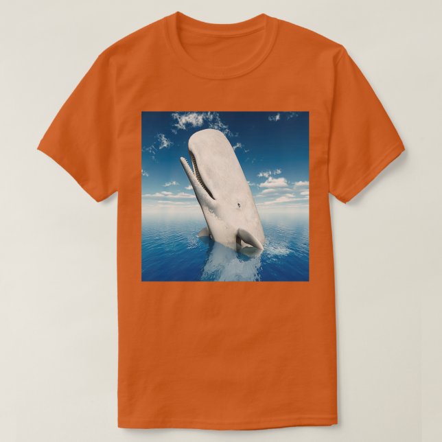 Mocha Dick Sperm Whale White Whale T-Shirt (Design Front)