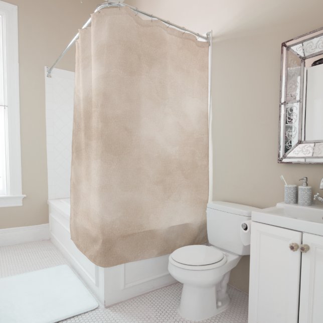 Mocha Fog Shower Curtain (In Situ)