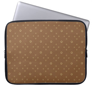 Mocha   Golden Zinnia Sun Laptop Sleeve