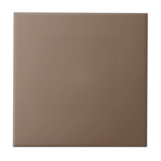 Mocha Latte Brown, Earthy Neutral Solid Colour Tile (Front)