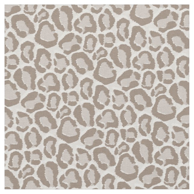 Mocha Leopard Animal Print Fabric (Close Up)