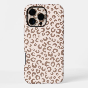 Mocha Mousse and Cream Tan Leopard Pattern iPhone 16 Pro Max Case