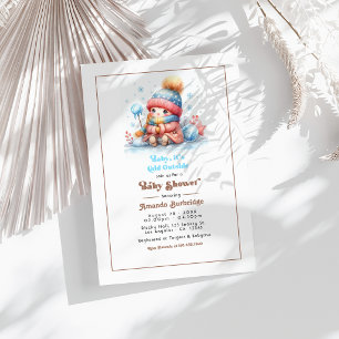 Mocha Mousse "Baby It’s Cold Outside!" Baby Shower Invitation