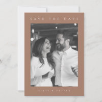 Mocha Mousse Boho Photo Save the Date
