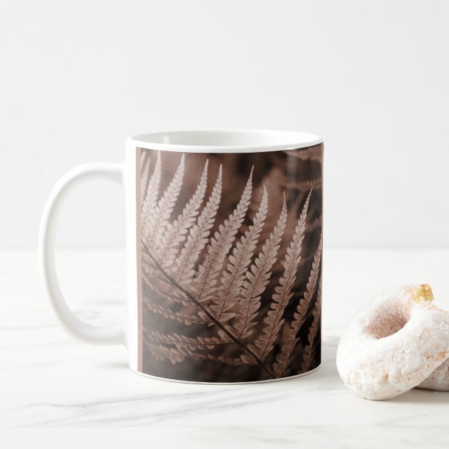 Mocha Mousse Botanic Foliage Coffee Mug (With Donut)