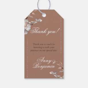 Mocha Mousse Botanical thank you tag
