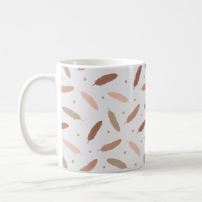 Mocha Mousse Feathers Mug (Left)