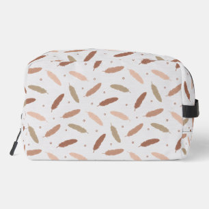 Mocha Mousse Feathers Toiletry Bag