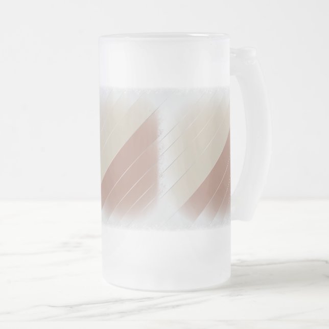 Mocha Mousse Frosted Glass Beer Mug (Front Right)