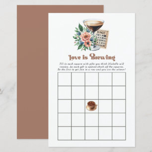 Mocha Mousse "Love is Brewing" Bridal Shower Bingo