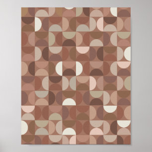 Mocha Mousse Mid Century Modern Poster