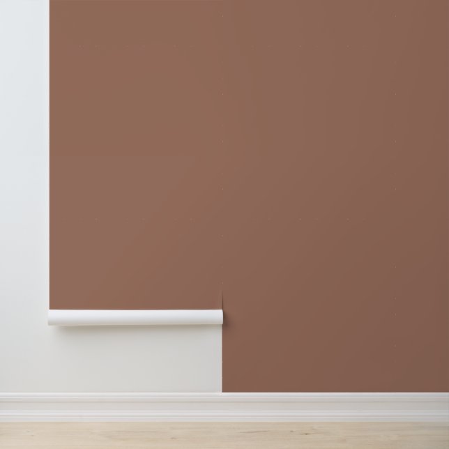 Mocha Mousse Solid Brown Wallpaper (Application)