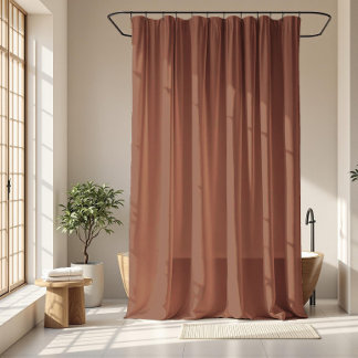 Mocha Mousse Solid Colour Light Chocolate Brown Shower Curtain