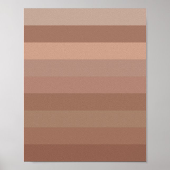 Mocha Mousse Stripes Poster (Front)