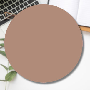 Mocha Mousse Trendy Elegant Solid Colour Classic Round Sticker