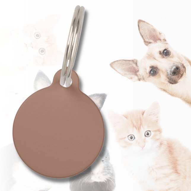 Mocha Mousse Trendy Elegant Solid Colour  Pet Tag (Creator Uploaded)