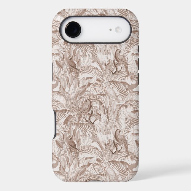  Mocha Mousse Tropical Birds and Palm Leaves (Back)